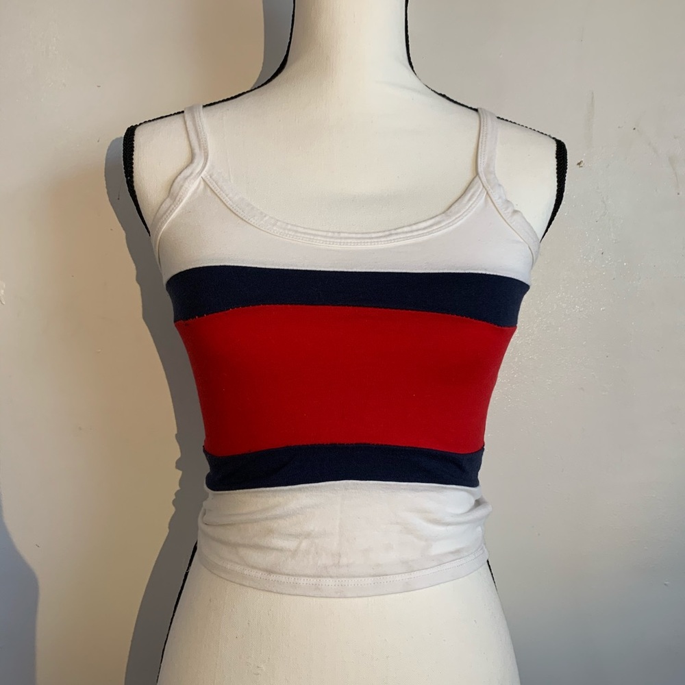 Red White and Navy blue Tank Top (Hearts and Hips)